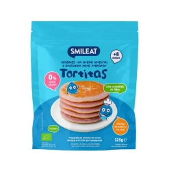 Smileat Biológico Panquecas Cereais Aveia Integral e Mirtilos +8M 125g