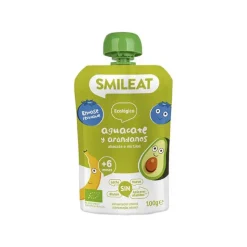Smileat Bio Saqueta Abacate e Mirtilos +6M 100g