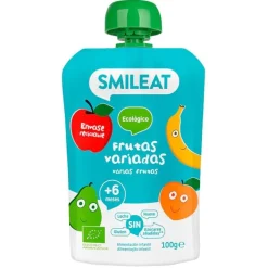 Smileat Bio Saqueta Frutas Variadas +6M 100g