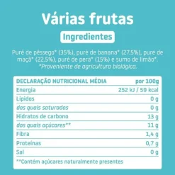 Smileat Bio Saqueta Frutas Variadas +6M 100g
