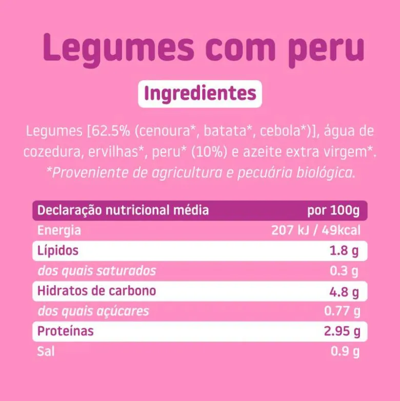 Smileat Boião de Legumes com Peru +6M 230g