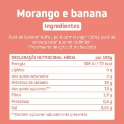 Smileat Saqueta Fruta Morango e Banana +6M 100g