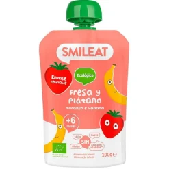 Smileat Saqueta Fruta Morango e Banana +6M 100g