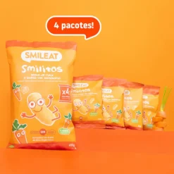 Smileat Smilitos +8Meses Milho Aveia Cenoura 4x12g | Snack Bebé