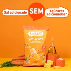 Smileat Smilitos +8Meses Milho Aveia Cenoura 4x12g | Snack Bebé