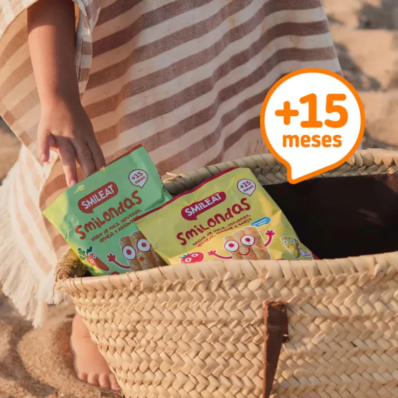 Smileat Smilondas Snack Milho com Lentilhas e Cenoura Biológico +15M 25g