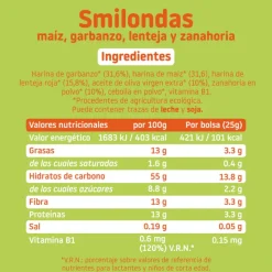 Smileat Smilondas Snack Milho com Lentilhas e Cenoura Biológico +15M 25g