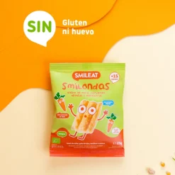 Smileat Smilondas Snack Milho com Lentilhas e Cenoura Biológico +15M 25g