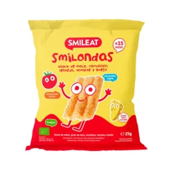 Smileat Smilondas Snack Milho com Tomate e Queijo Biológico +15M 25g