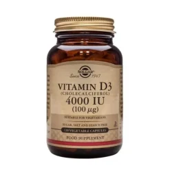Solgar Vitamina D3 4000 UI 100ug 60 Cápsulas | Contribui para melhorar o sistema imunitário