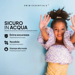 Swim Essentials Florish Purple Colete Flutuador 2-6Anos
