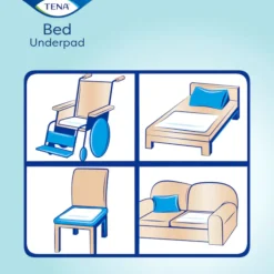 TENA Bed Plus Resguardo 60x60cm Proteção Absorvente 40 Unidades