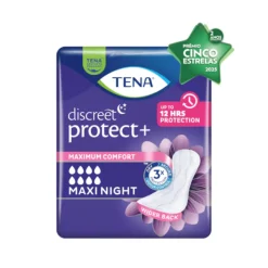 TENA Lady Discreet Maxi Night Penso Feminino Incontinência Nocturna 12 Unid.