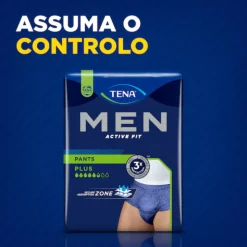 TENA Men Active Fit Cuecas Plus Homem Tam. M Proteção Incontinência 9 Unidades