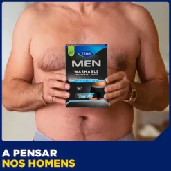 TENA Men Boxer Preto Lavável para Homem Tamanho L 1 Unidade