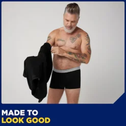 TENA Men Boxer Preto Lavável para Homem Tamanho M 1 Unidade