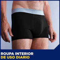 TENA Men Boxer Preto Lavável para Homem Tamanho S 1 Unidade