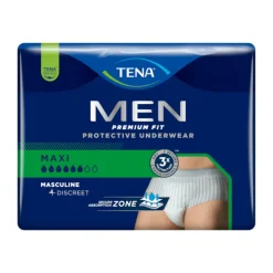 TENA Men Premium Fit Maxi S/M Cuecas Incontinência Masculina 12 Unid.