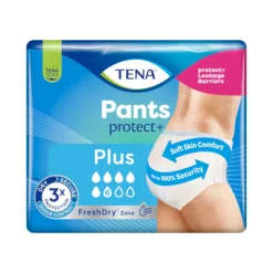 TENA Pants Protect+ Plus L Cueca Descartável Incontinência Severa Feminina 14 Unid.