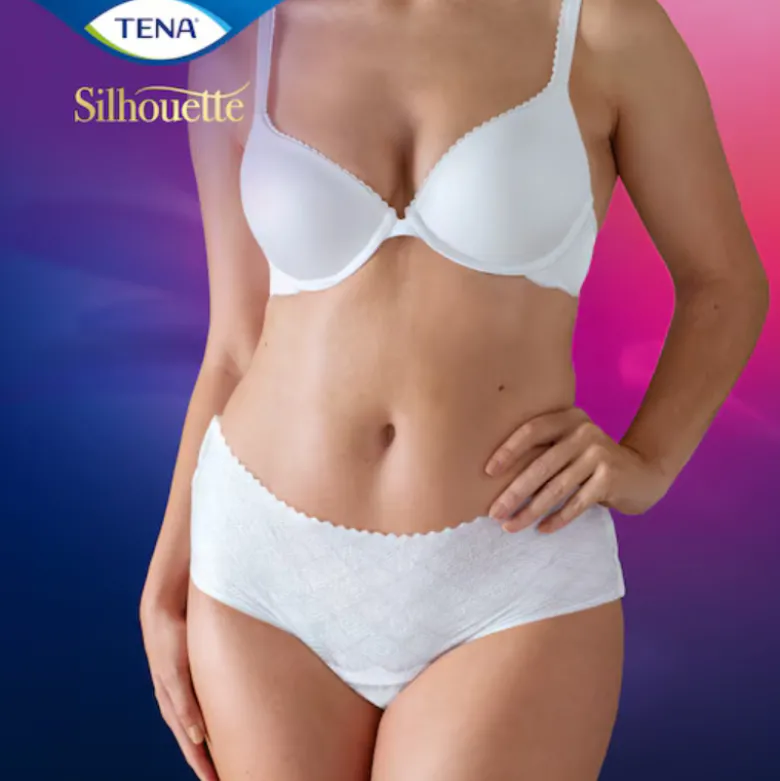 TENA Silhouette Blanc Cueca Cintura Baixa Mulher Normal Tam. L 10 Unid.