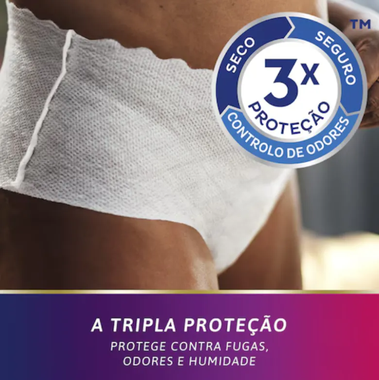 TENA Silhouette Blanc Cueca Cintura Baixa Mulher Normal Tam. L 10 Unid.