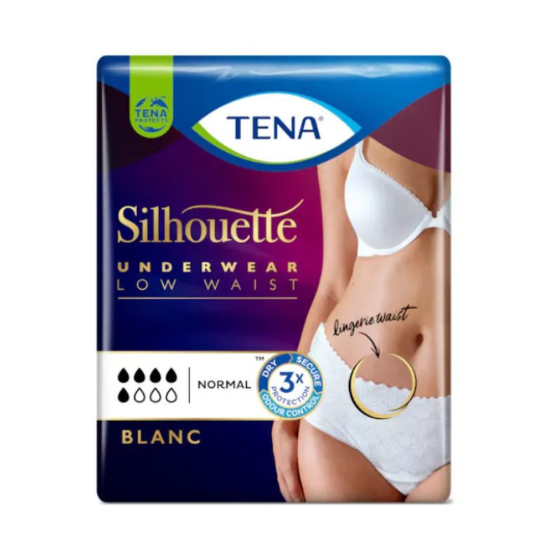 TENA Silhouette Blanc Cueca Cintura Baixa Mulher Normal Tam. L 10 Unid.