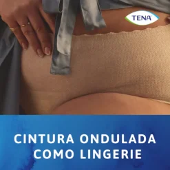 TENA Silhouette Creme Plus M Cueca Feminina Cintura Alta para Incontinência 9 Unidades