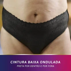 TENA Silhouette Noir Cueca Cintura Baixa Preta Mulher Normal Tam. L 9 Unid.