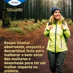 TENA Silhouette Noir Cueca Cintura Baixa Preta Mulher Normal Tam. L 9 Unid.