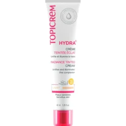 Topicrem Hydra+ Creme com Cor SPF50 Tom Claro 40ml | Pele desidratada sensível