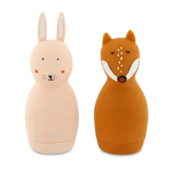 Trixie Brinquedos Banho Silicone Mrs. Rabbit & Mr. Fox 6m+ | Abrem para Limpeza