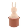 Trixie Copos Empilháveis Silicone Mrs. Rabbit +10Meses | 5 Peças | Brinquedo de Banho Educativo