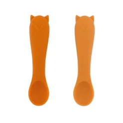 Trixie Primeiras Colheres Bebé Mr. Fox Pack 2 4m+ | Silicone Alimentar