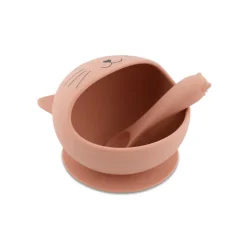 Trixie Primeiro Conjunto Refeição Bebé Mrs. Cat 4m+ | Tigela com Ventosa e Colher