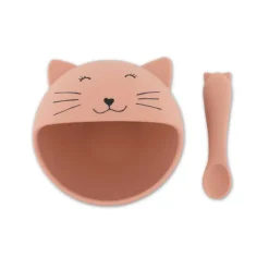 Trixie Primeiro Conjunto Refeição Bebé Mrs. Cat 4m+ | Tigela com Ventosa e Colher