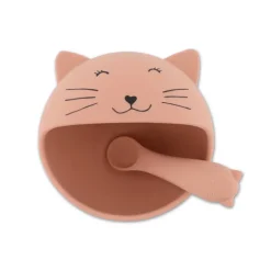 Trixie Primeiro Conjunto Refeição Bebé Mrs. Cat 4m+ | Tigela com Ventosa e Colher