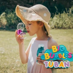 TUBAN Bolas de Sabão Azul 250ml c/ Soprador Duplo | Brinquedo Exterior, Bolas Sabão Crianças