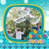 TUBAN Bolas de Sabão 400ml c/ Varinha Dupla 200x45cm | Kit Bolhas Gigantes Crianças 3+ para Festas Infantis