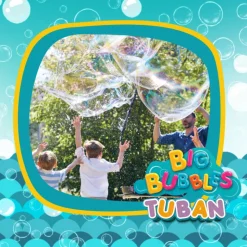 TUBAN Bolas de Sabão PRO Multi Borboleta 40cm + Líquido 400ml | Bolhas Gigantes Crianças 3+ para Festas de Aniversário