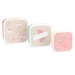 Tutete 3 Lancheiras Blossom Birds | Caixas Snacks Infantil BPA Free