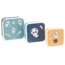Tutete 3 Lancheiras Pandas In Space | Caixas Snacks Infantil BPA Free