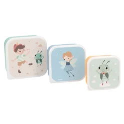 Tutete 3 Lancheiras The Wooden Boy | Caixas Snacks Infantil BPA Free