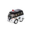 Tutete Mini Van Polícia Preta | Carrinho Brinquedo Vintage +3 Anos