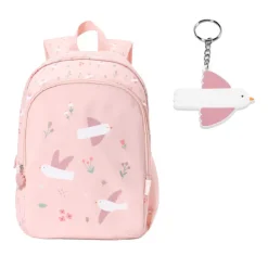 Tutete Mochila Escolar Média c/ Porta Chaves Blossom Birds 39cm