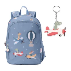 Tutete Mochila Escolar Média c/ Porta Chaves Planes 39cm
