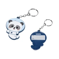 Tutete Pack 3 Chaveiros Silicone Pandas In Space