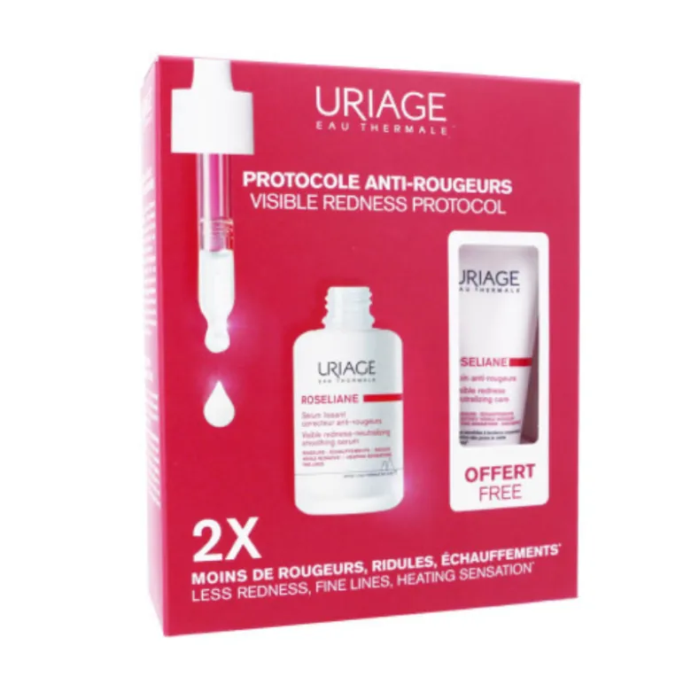 Uriage Coffret Roseliane Sérum 30ml + Creme 15ml | Para peles sensíveis e reativas
