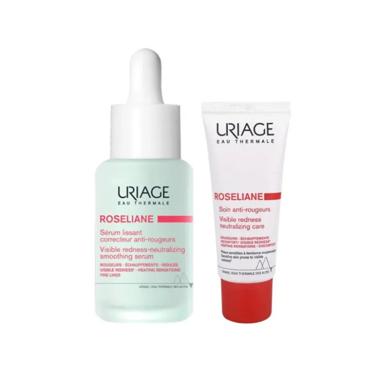 Uriage Coffret Roseliane Sérum 30ml + Creme 15ml | Para peles sensíveis e reativas
