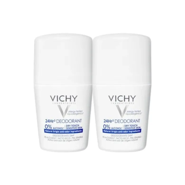 Vichy Desodorizante Roll-On 24h 0% Alcool 2x50ml -50% 2ªUnidade