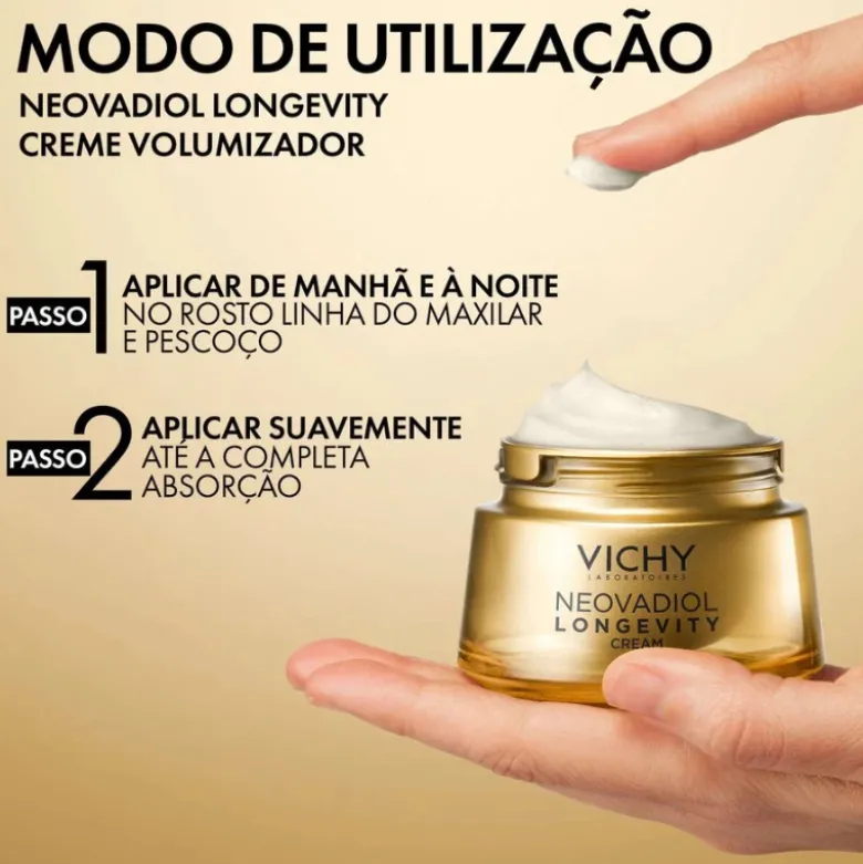 Vichy Neovadiol Longevity Recarga Creme de Dia 50ml | Creme Volumizador para Pele Madura